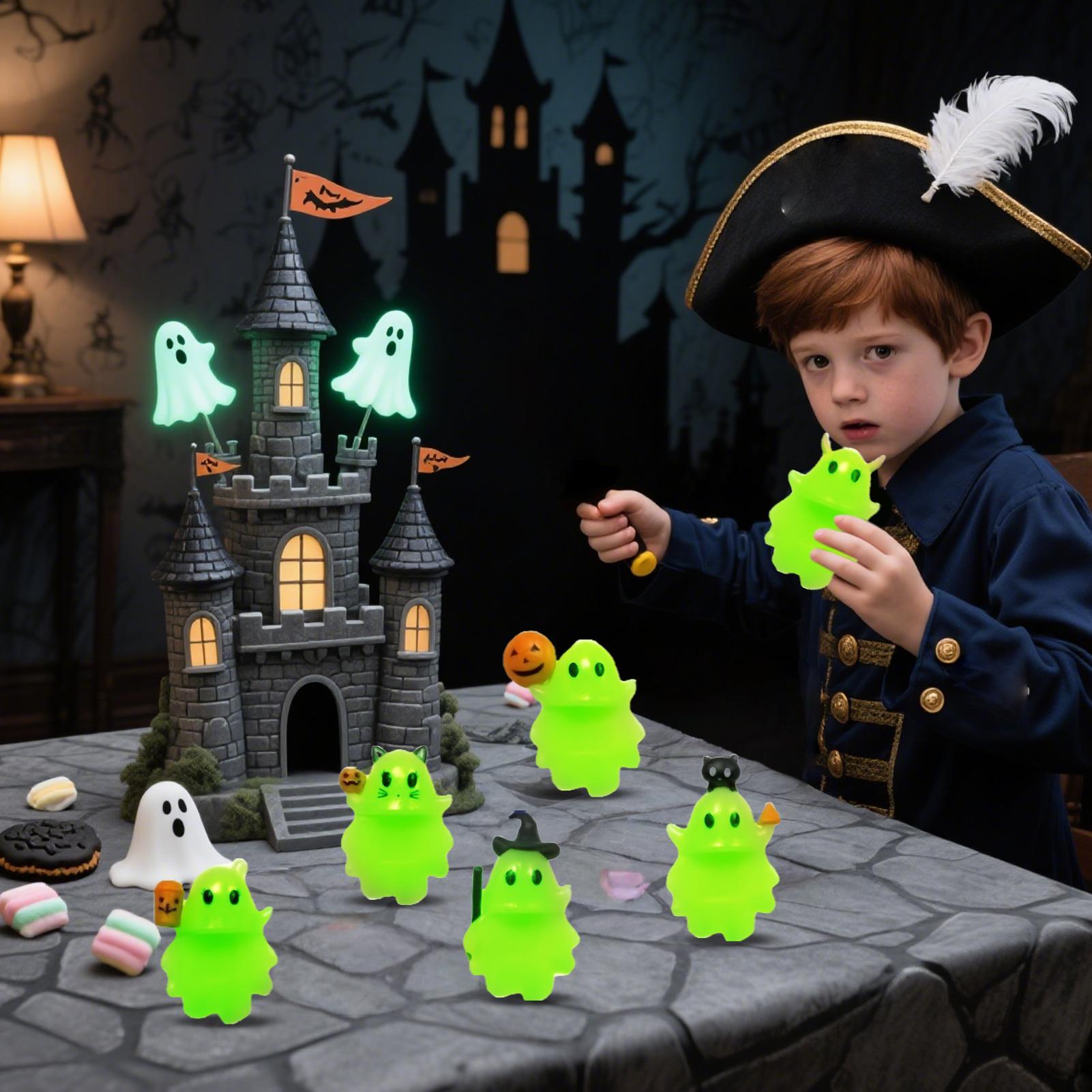 

For Halloween Ghost Ornaments Ghost Decor Glow In Dark Ghost Mystery Phone Doll Toys Statue Novelty For With Light Feature China Mainland