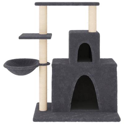 Cat Tree with Sisal Scratching Posts Dark Grey 83 Cm