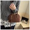 Autumn Vintage Textured Women Shoulder Bags Simple Solid Color Ladies Crossbody Bag Versatile Portable Female Shell Handbags