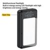 6*18650 Power Bank Bateriový Box Duální USB Typ C Nabíjecí Skořepina s kempingovými světly 20000mAh Externí Pouzdro Power Banky Úložný Box na Nabíjení Baterií