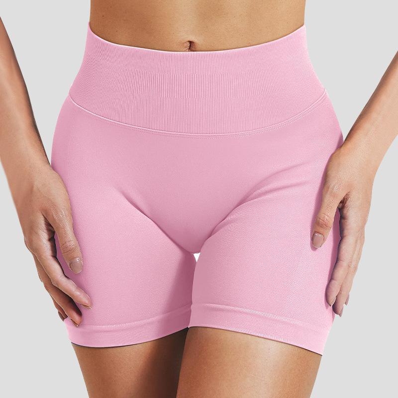 Women's High-Waisted Yoga Shorts Quick-Dry Seamless Workout Running Fitness Elastic Butt-Lifting Stretchy Gym Activewear All-Season Sports Apparel