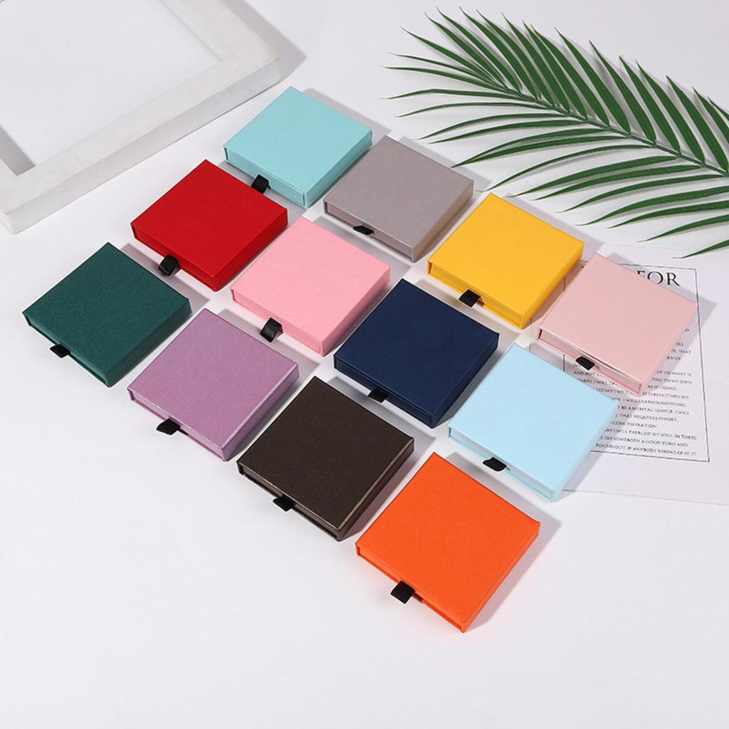 Drawer Paper Jewelry Box for Earrings Ring Pendant Bracelet Necklace Storage Display Case Portable Jewelry Packaging Box
