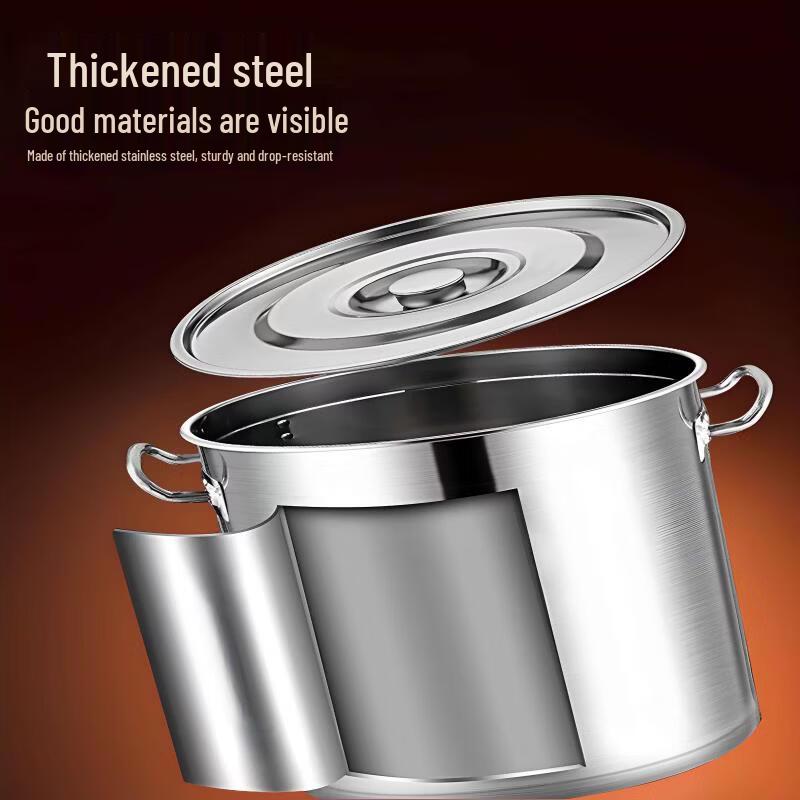 Thickened Stainless Steel Soup Pot with Lid