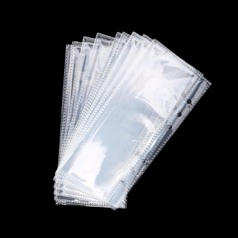 Тонкий ПВХ-биндер формата А6 с двойной застежкой-кнопкой, прозрачный дизайн с блестками, кейс для хранения коллекционных карточек, организации документов, хобби Loose-leaf Album Page-A