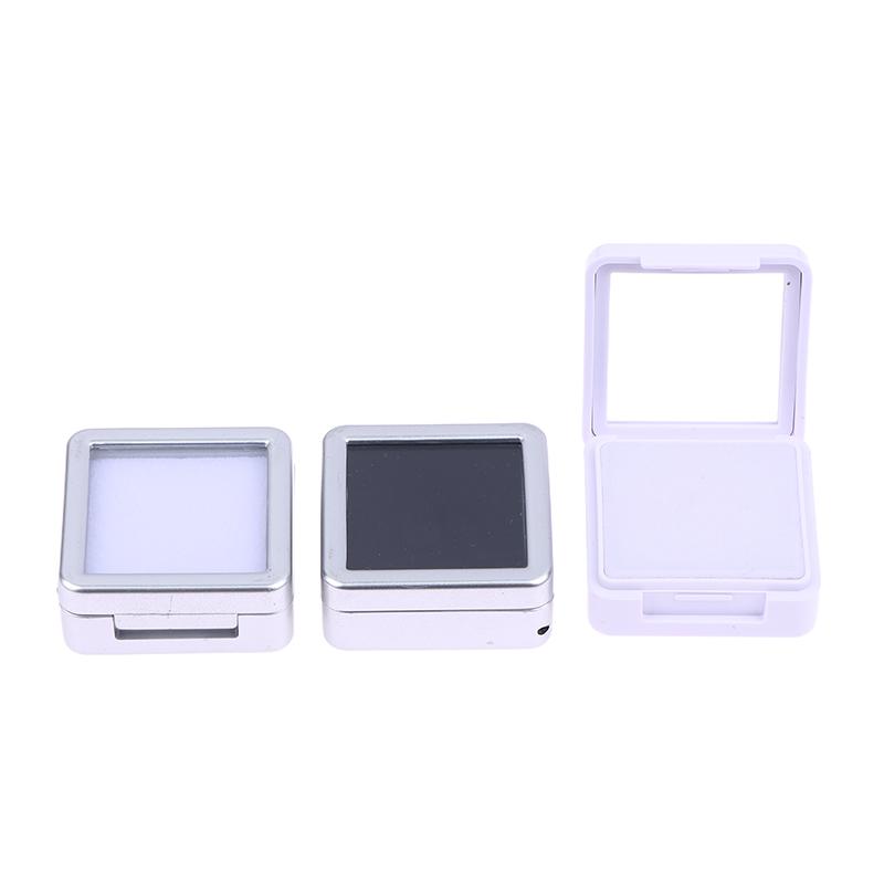 Przezroczyste szklane wieczko Pudełko na słoik z klejnotami Ekspozytor na biżuterię Klejnoty Przechowywanie Gablota Narzędzie Wisiorek Luźny diament Klejnot Pojemnik