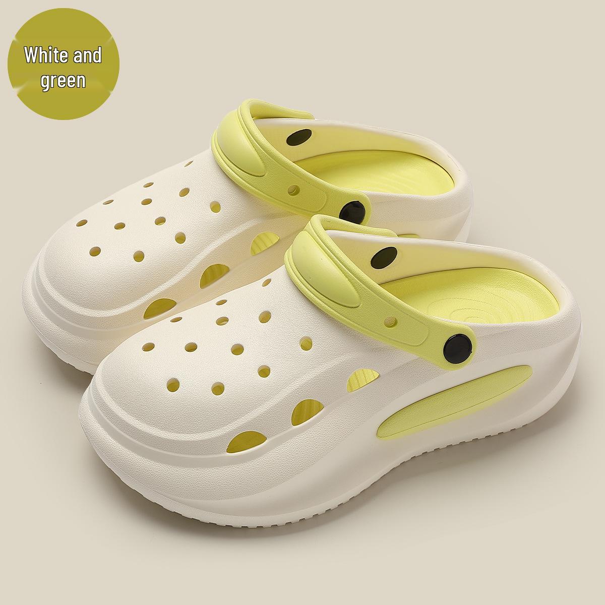 

Женская летняя обувь на толстой подошве с перфорацией, поддержка свода стопы, нескользящие домашние сандалии для мужчин и женщин 38-39 [Length 24.5cm]