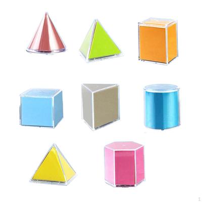 8x Transparent Geometric Shapes Stacking Game Math Teaching Toy Stem Education for Teacher Supplies