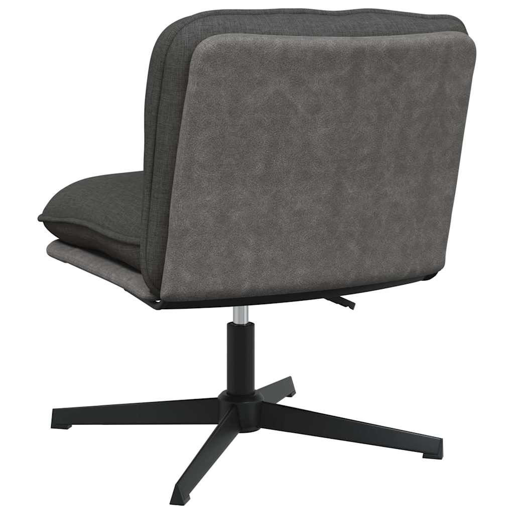 Office Chair Swivel Dark Grey Fabric