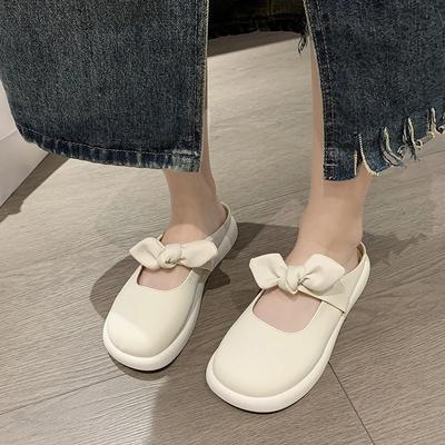 NEU Ankunft Sommer Runde Zehe Bequeme Lässige Flache Schuhe Elegant Flacher Ausschnitt Schleife Damen Hausschuhe NEIN:H2322