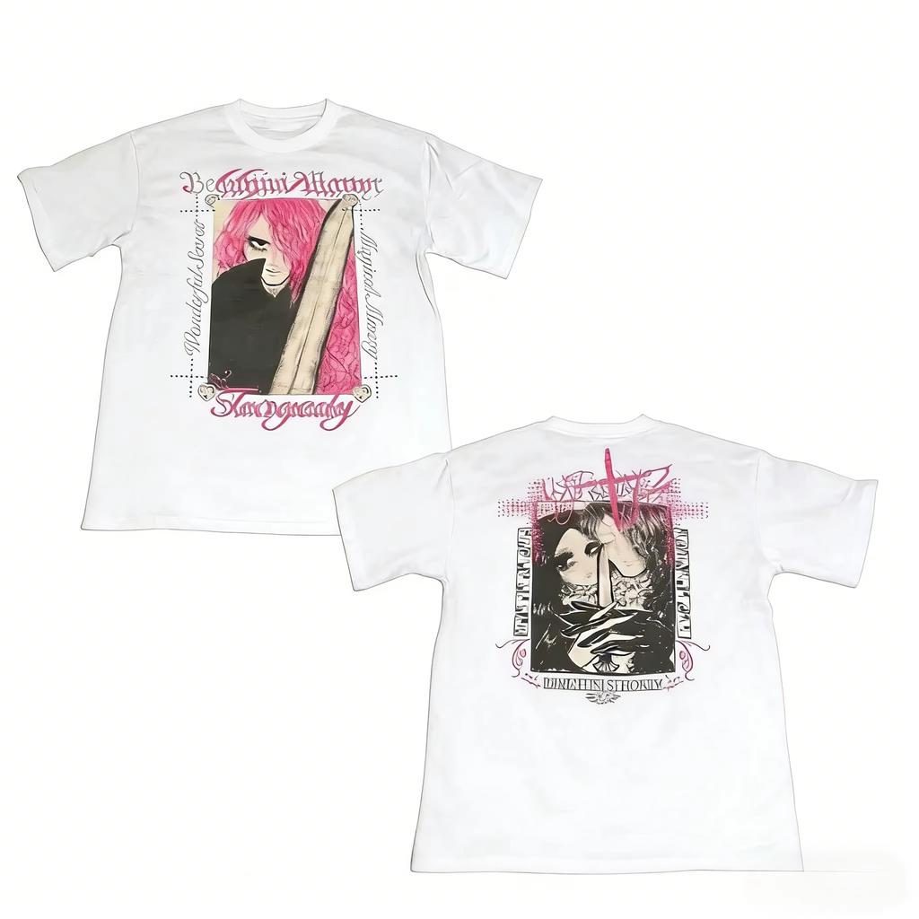 Drain Gang Bladee Martyr Tour Reprint Tshirt Oversized Unisex Cotton Y2k Short Graphic Print Crew Neck Tshirt For Unisex Unisex