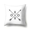 Polyester Pillow Case Car Decoration Home Printed Black and White Geometric Car Cushion Head Cushion Cover