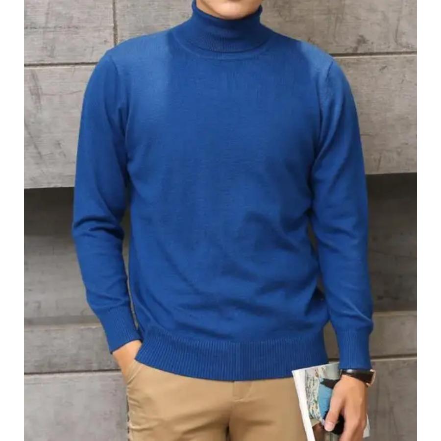 Turtleneck Men Cashmere Cotton Blend Pullover Jumper 2024 Autumn Winter Vetement Homme Ropa Hombre Pull Homme Hiver Sweater