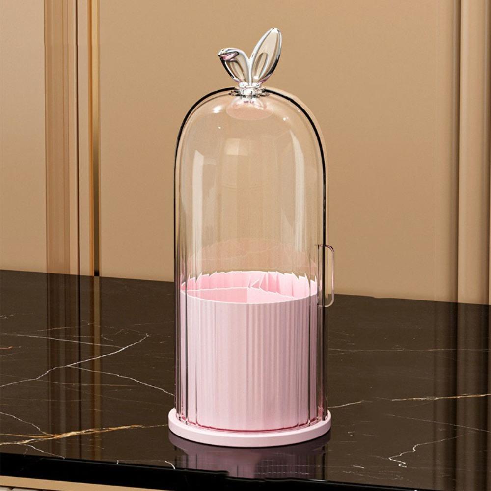 Dustproof Makeup Brush Storage Tube Transparent Pen Holder Rotating  Makeup Brush Holder  Bathroom