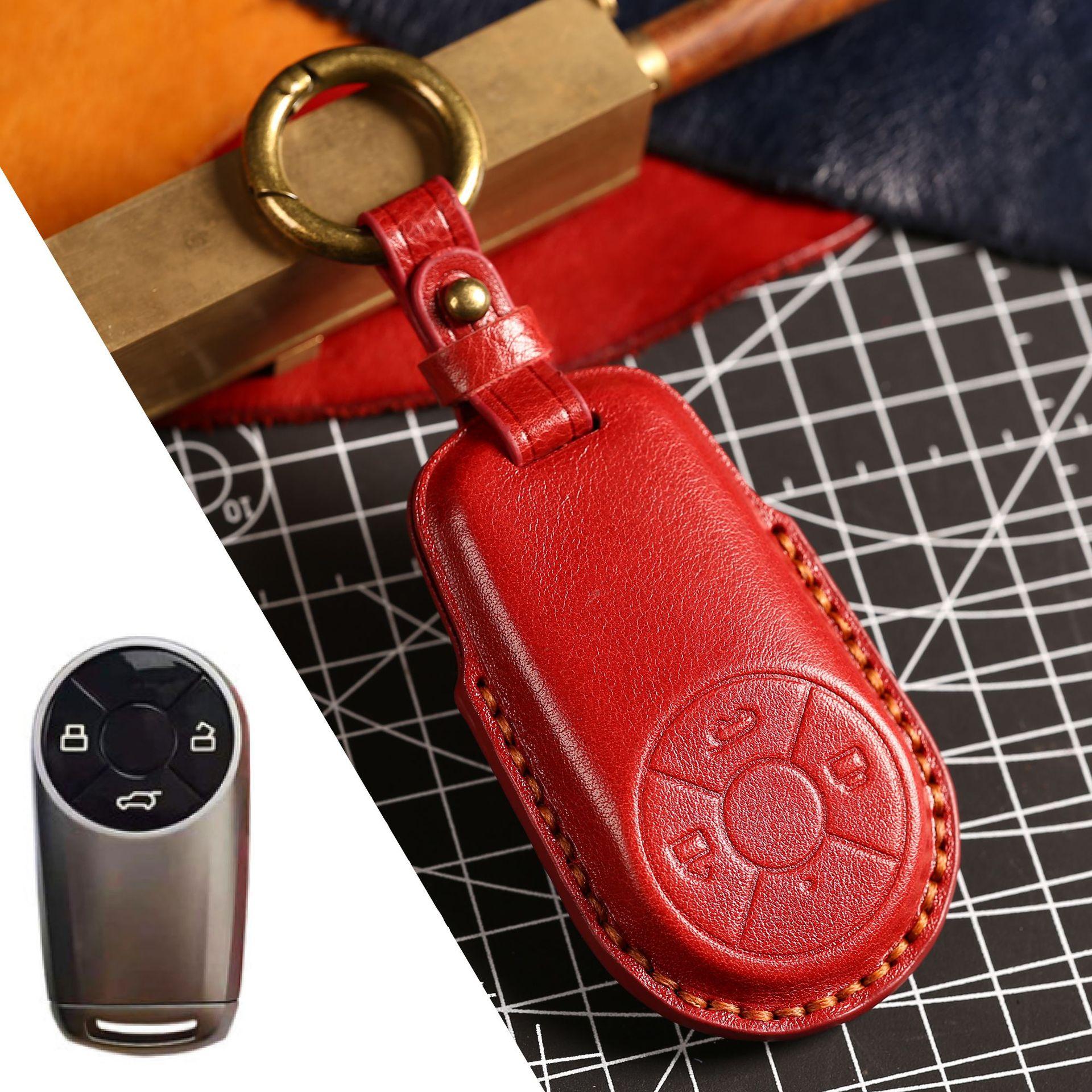 

Applicable to Great Wall Euler Good Cat Car Key Set 2021 New Good Cat High-end Men s and Women s Key Bag, Leather красный