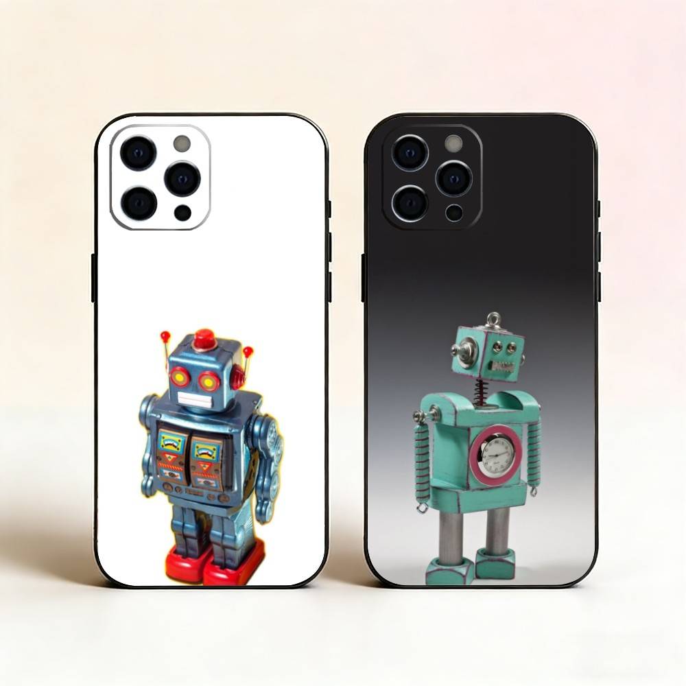 Old Robot Phone Case Silicone Soft For IPhone 17 16 15 14 13 12 11 X XR Plus Pro Max Plus