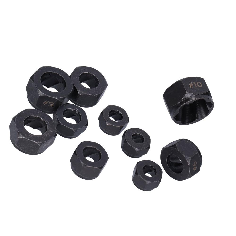 10 PCS Impact Bolt Remover Set 9-19mm Screw Extractor Set Nut Remover Set  Industrial Disassembling