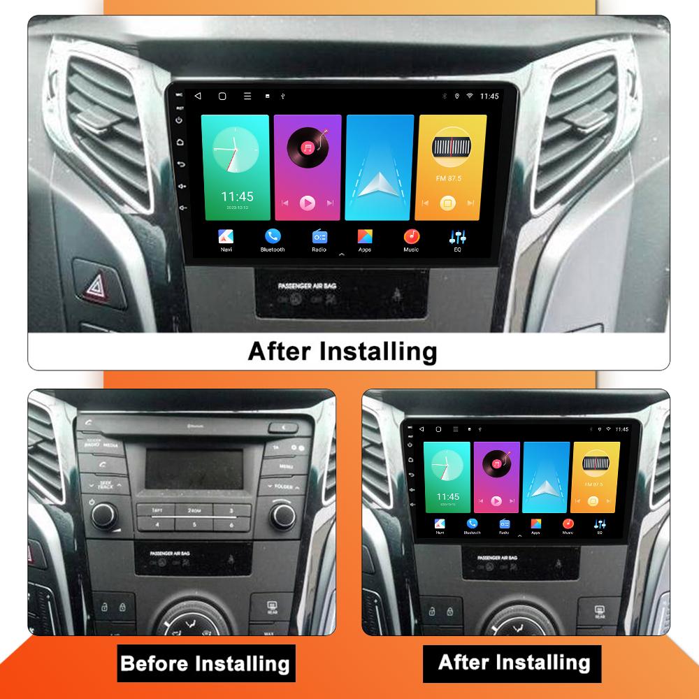 Radio auto Android Auto Carplay pentru HYUNDAI I40 2012-2016 Player Multimedia Unitate principală Navigare GPS Stereo BT WIFI 1+16GB