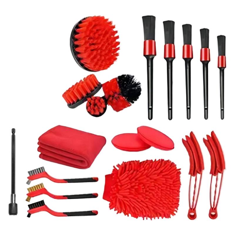 

CYCLI-19-Piece Set Car Tire Wheel Brush Cleaning Brush Head Set Air Conditioner Vent Cleaning Household Floor Cleaning Brush