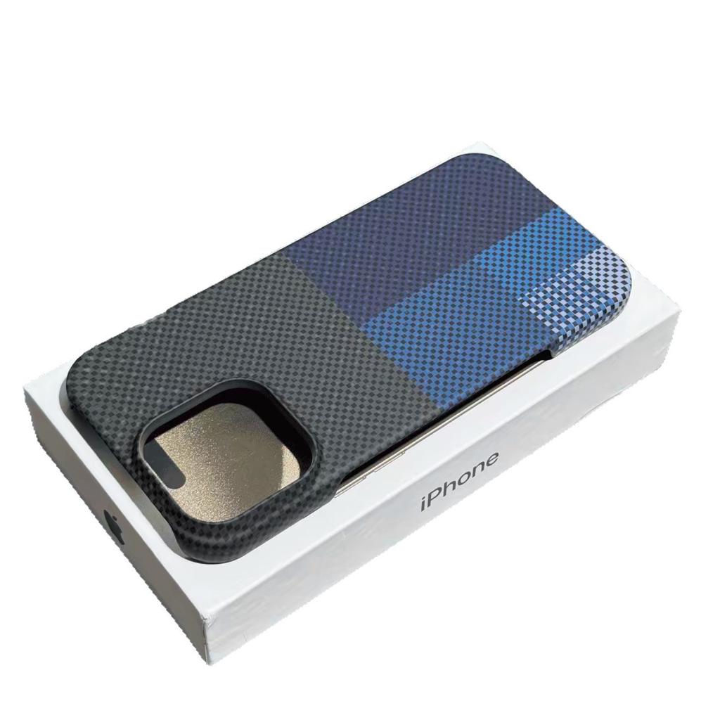 Applicable To IPhone16promax Starry Space Lattice Carbon Fiber Magnetic Phone Case Apple 15 Half Pack Protective Case 14