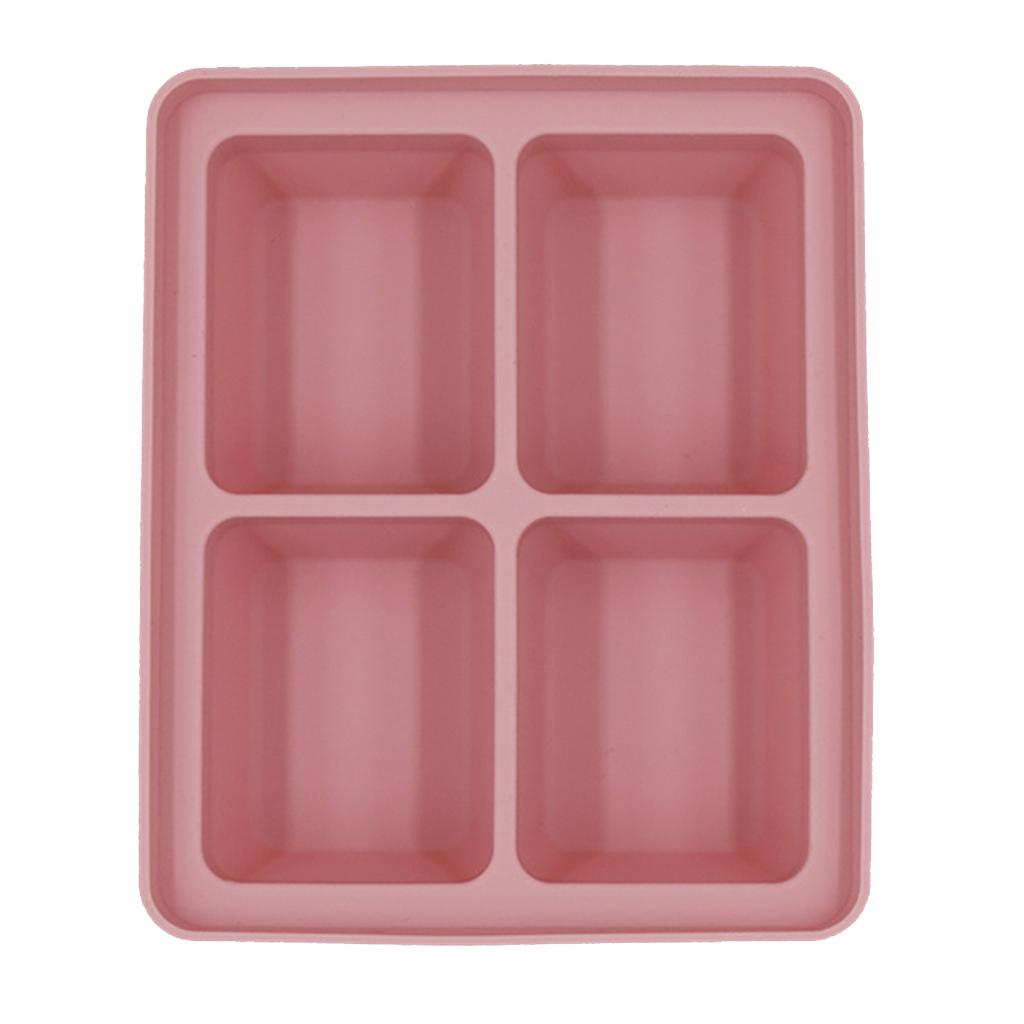 Morandi Color Big Grid Ice Cube Mold Household Ice Cube Tray with Lid Square Shape Ice Cube Tray Molds Kitchen Accessory