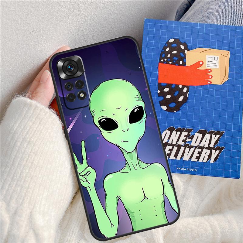 Aesthetics Cartoon Alien Space Funda For Xiaomi Redmi Note 14 Pro 13 9 10 11 12 9S 10S 11S 12S Redmi 13C 10C 12C 14C Case