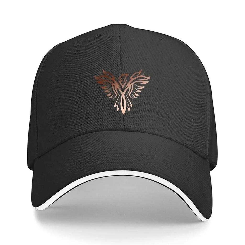 Uccello Mitologico Fenice Risorge Dalle Ceneri Design Fiamma di Rame Vintage Retrò Cappellino da Baseball Nuovo Cappello Cappellini Vintage da Donna Unisex