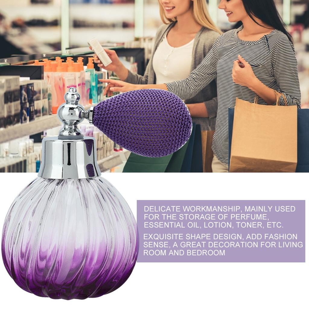 90ML Retro Style Glass Empty Perfume Spray Bottle Refillable Perfume Atomizer Dispenser Bottle