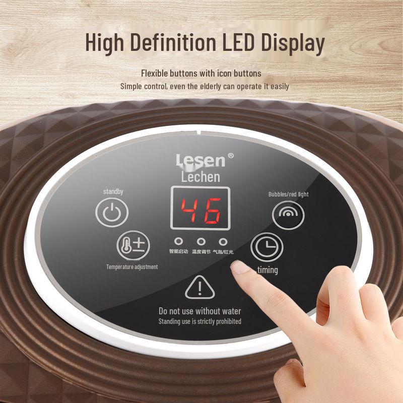 Heated Foot Bath Bucket with Roller Massage and Red Light Therapy