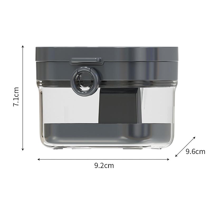 2-in-1 Mehrschichtige Aufbewahrungsbox für Zahnprothesenhalter mit Spiegeldeckel, Reinigungsaufbewahrungsbox mit Reinigungsbürste, Auslaufsichere orale kieferorthopädische Box