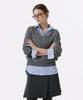 VANILLAKNIT Claire V-Neck Striped Wool Knit
