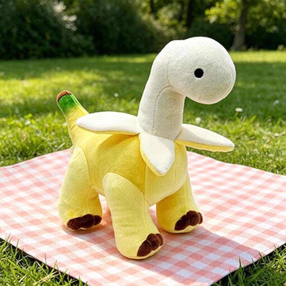 Soft Plush Toy Peeled Banana Stuffed Animals Kawaii Brontosaurus Plush Doll  Gift
