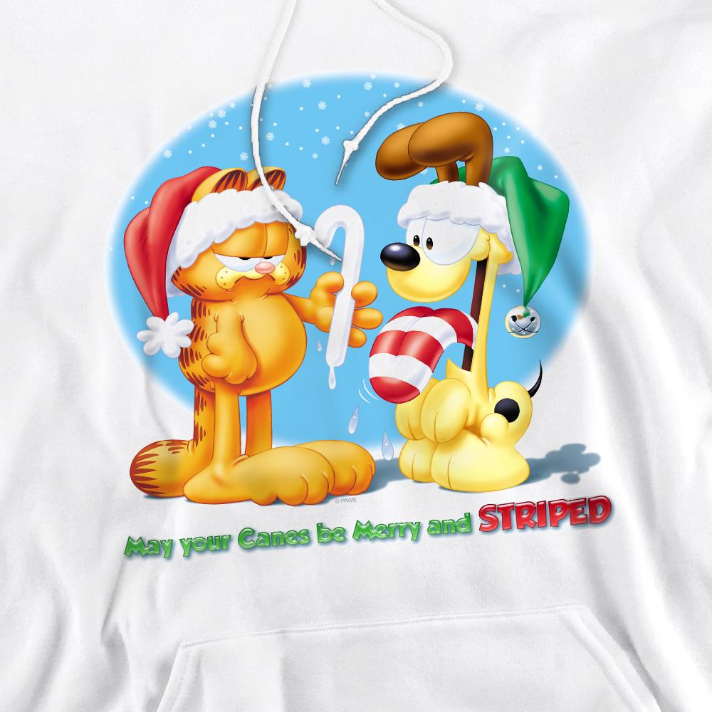 Garfield Mens Merry And Striped Hoodie