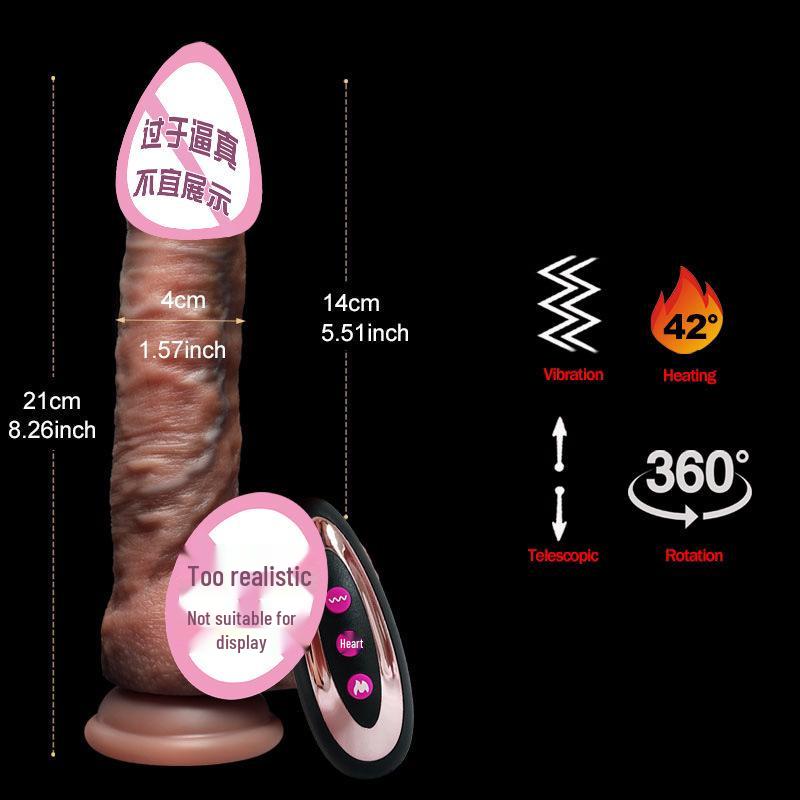 Silicone Giant Dildo Vibrator - Soft Flesh Adult Toy for Women