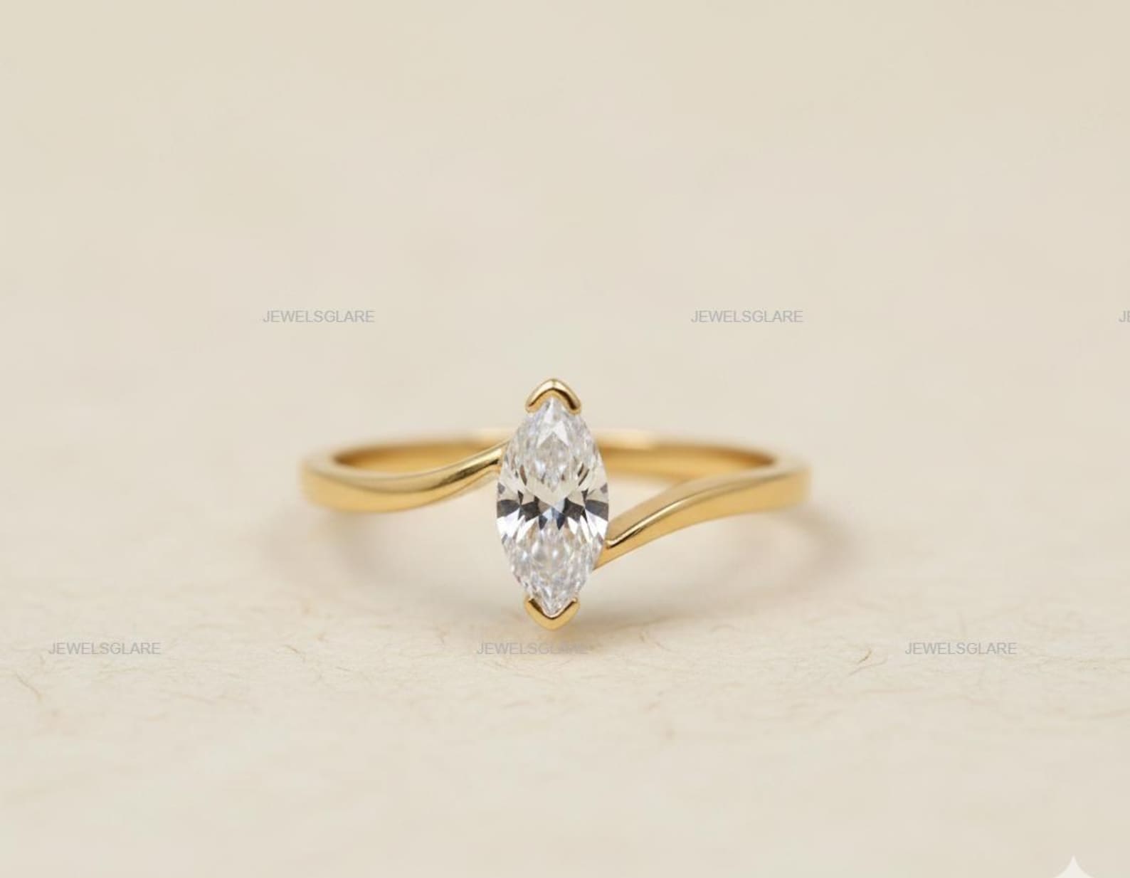 Marquise Cut Moissanite Engagement Ring |