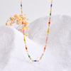 Jewelry Stainless Steel Colored Beads Lip Chain Necklace Gold E-Commerce Jewelry
