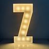 1Pc 91.5CM/36Inch Light Up Digital Marquee Frame Warm Lights KT Board Number 0-9 Plug-in KT Board  Birthday Party Decorative Light Anniversary Decor