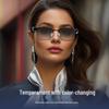 Bluetooth Smart Glasses with Photochromic Blue Light Lenses, Music & Call Features, Replaceable Lenses Sunglasses