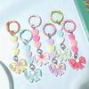 Candy Color Bow Keychain with Acrylic Star Pendant - DIY Backpack & Phone Accessory