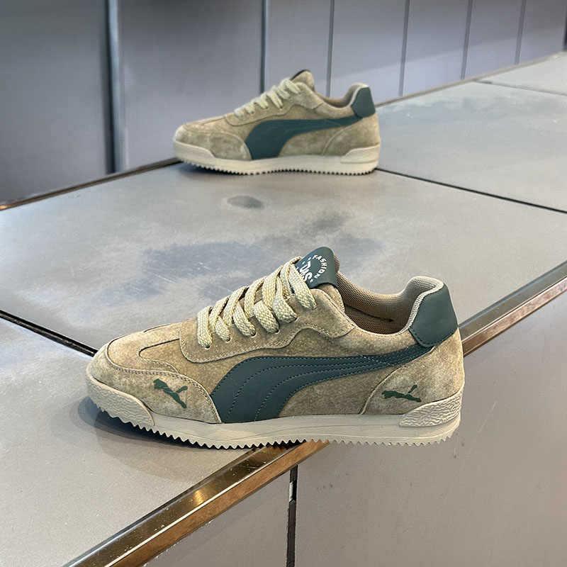 2025 Retro Herren Wildleder Niedrige Schnür-Freizeitschuhe