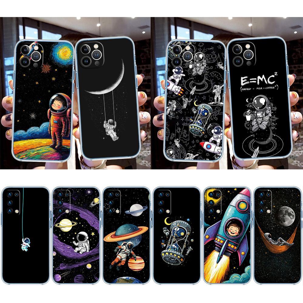 BH42 Space Moon Astronaut Phone Case for Motorola Moto G40 G04 G05 One Ace Action  Fusion + Plus Hyper Macro Vision Zoom