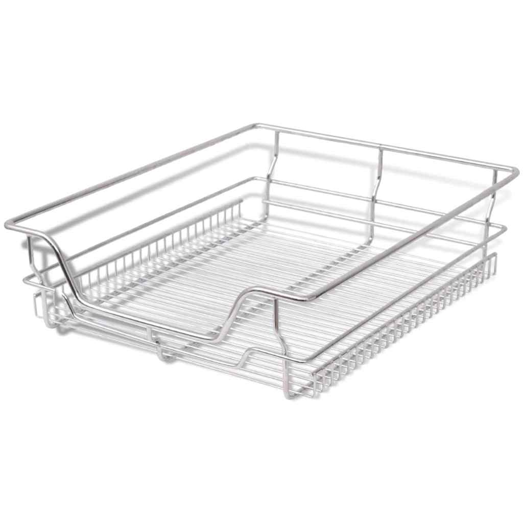 Built in Basket Drawer Slides 2 pcs Silver 500 mm