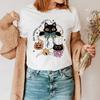 Short Sleeved O-Neck T-Shirt Top for Women's Fashion Trend 90s Kawaii Pattern T-Shirt Printed Basic Casual Clothing T-Shirt