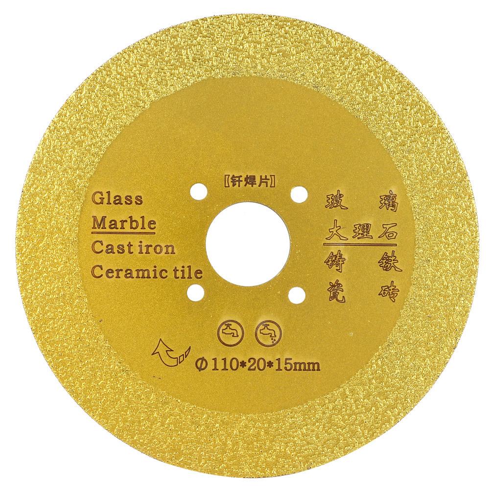 

110mm Diamond Cutting Grinding Disc Brazed Saw Blade Wheel for Ceramic Glass Stones (#01)
