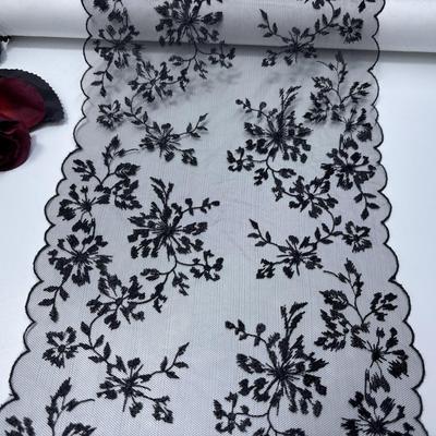 ( 3 Colors ) Tulle Embroidery Lace, 1m X 19cm, Floral Net Lace Trim for Dress, Lingerie, Bra, Underwear, Dress, Garment, Sewing & Crafting