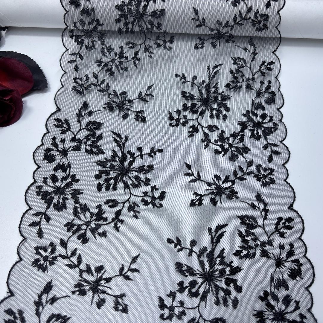 

(3 цвета) 1 метр Вышивка Сетка Кружево, Цветочная Вышивка Сетка Кружевная Ткань для Платья, Нижнего белья, Бюстгальтера, Трусов, Одежды, Шитья своими руками 1 meter x 21 cm