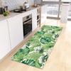 Green Tropical Leaves Kitchen Mat, Non-Slip Washable Entrance Doormat, Living Room Hallway Rugs, Bedside Carpet