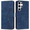 For Samsung Galaxy S25 Ultra Case Viewing Stand PU Leather Phone Cover Imprinted Pattern