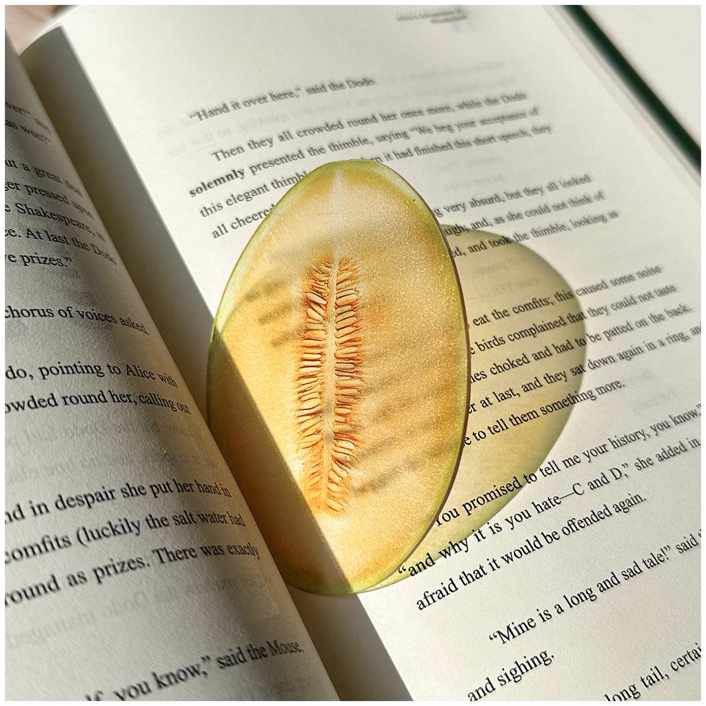 Delicate Transparent Acrylic Apple Bookmark Reading Mark Student Gift Premium Feeling Cute Grape Tomato Bookmarks