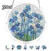 Vibrant Light Projection Decor Acrylic Puzzles Sun Catcher Stained Glass Effect Window Hanging Decor Colorful Catcher Hummingbird Flowers