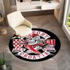 Gang violence Motorcycle enthusiasts Hells Angels Motorcycle Club circular carpet is soft, home, bedroom, door mat decoration, and non slip carpet E5